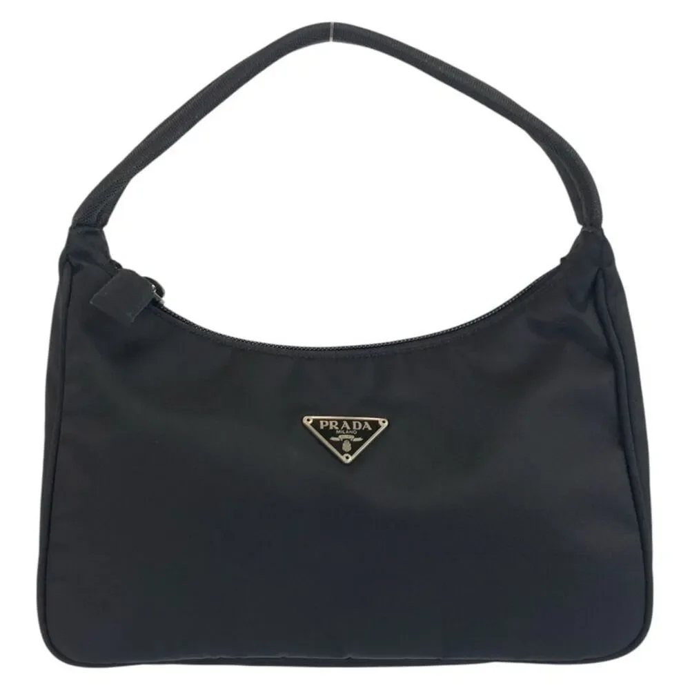 Prada Tessuto Triangle Logo Pouch